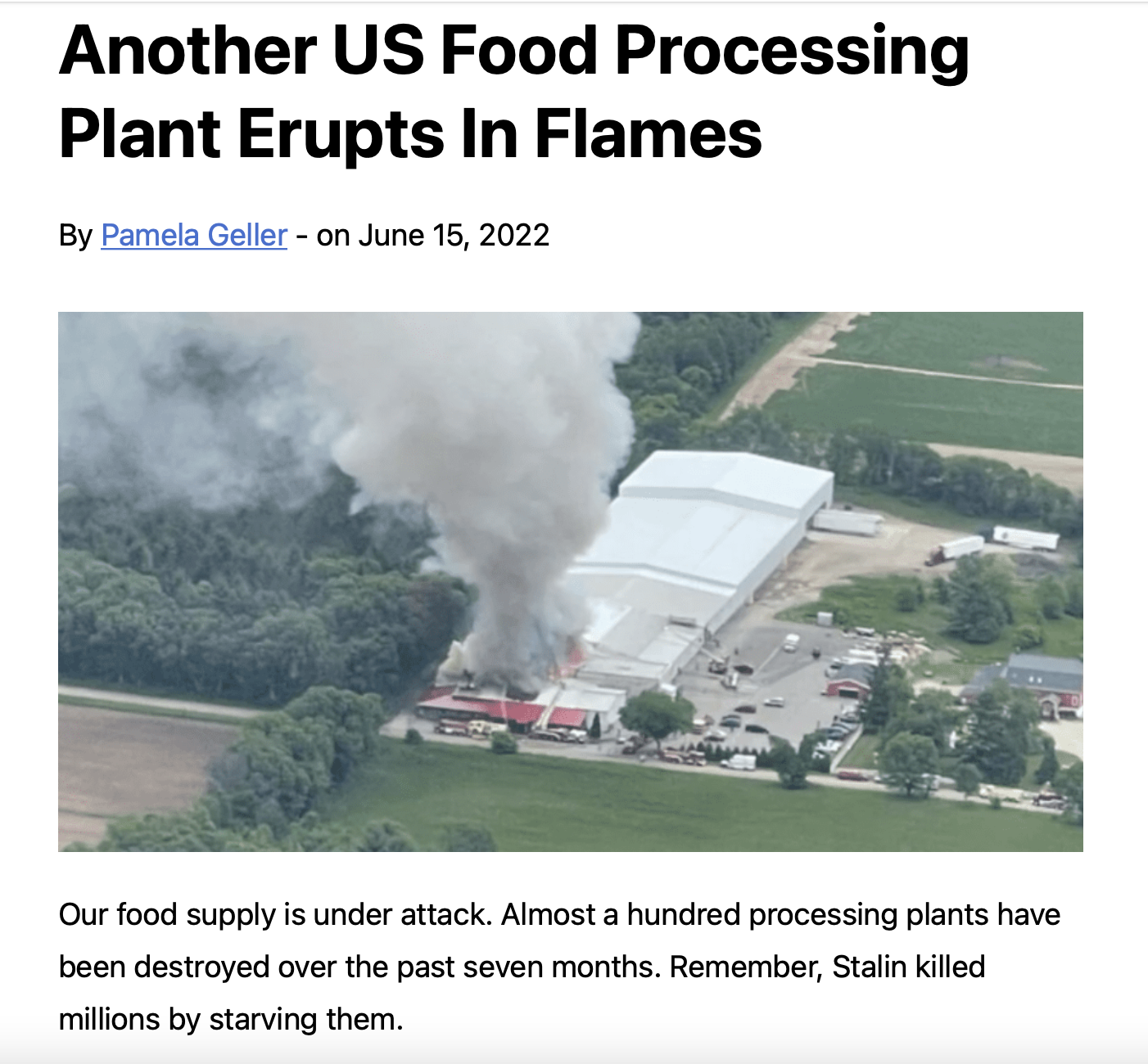 Starving us out. The Radio Patriot