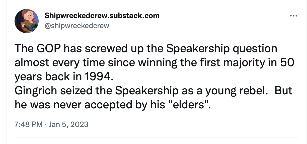 Thread by Shipwrecked crew about speakership contest – The Radio Patriot